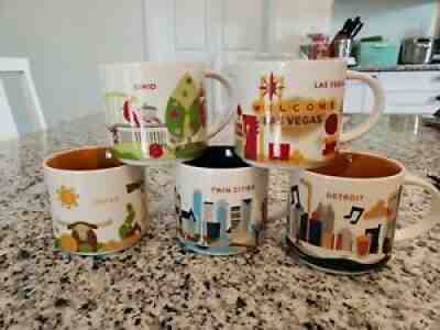 5 Starbucks You Are Here Mug Collection OHIO LAS VEGAS TEXAS TWIN CITIES DETROIT - Sold on eBay Jul 20, 2021 for $29.00