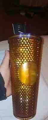 Starbucks 50th Anniversary Venti Studded Honey Honeycomb tumbler - Sold on eBay Aug 04, 2021 for $45.00