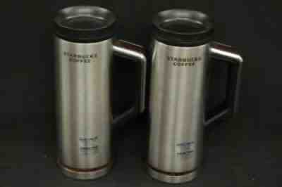 Wood Handle Starbucks 16oz Stainless Steel Bottle Travel Coffee Mugs 8.75"x3" - Sold on eBay Aug 29, 2021 for $15.00