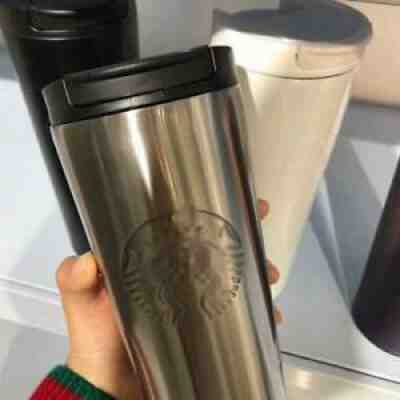 New Starbucks Coffee Cup Tumbler w/Lid ,Double Stainless Steel 16oz - Sold on eBay Sep 09, 2021 for $26.99