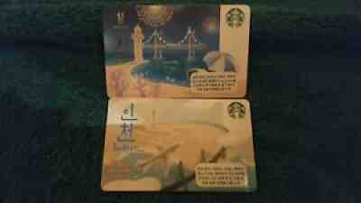 Rare Pair! STARBUCKS 2019's KOREA City Busan & Incheon Card Gift Cards US Seller - Sold on eBay Sep 13, 2021 for $6.25