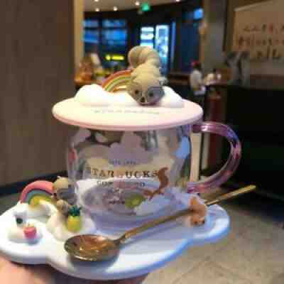 Starbucks Raccoon Vitality Alpaca Squirrel Animal Mug w/ Cup Lid ï¼?Spoonï¼? Coaster - Sold on eBay Aug 10, 2021 for $47.40