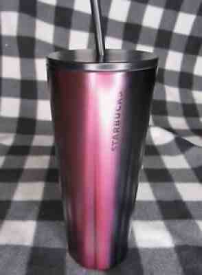 Starbucks Fall 2021 Oil Slick Scalloped Metallic Stainless Steel Tumbler 24oz - Sold on eBay Sep 17, 2021 for $36.00