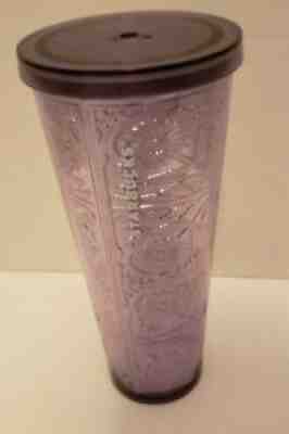 RARE Starbucks Purple Embossed Tin Floral Metallic Foil Tumbler (NO STRAW) - Sold on eBay Jun 23, 2021 for $185.00