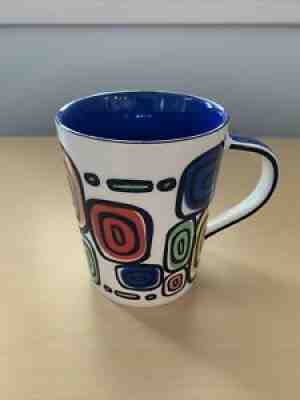 Starbucks 2009 Hand Painted 16 Oz Coffee Mug Abstract Art Shape Multicolor Blue - Sold on eBay Sep 07, 2021 for $19.93