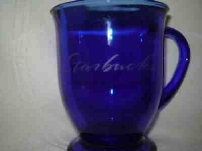 Starbucks Coffee Tea Mug Cup 16 oz Pedestal Cobalt Blue Etched - Sold on eBay Jul 25, 2021 for $7.50