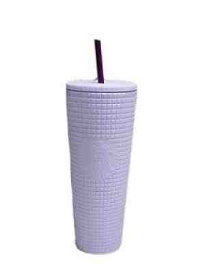 Starbucks Winter 2021 Matte Lilac Lavender Purple Grid Studded 24 oz Tumbler NEW - Sold on eBay Jul 06, 2021 for $30.50