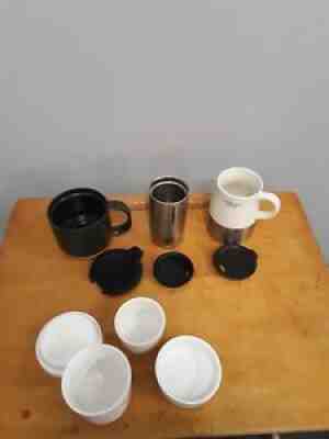 STARBUCKS Travel Coffee Mugs, stainless, Ceramic &Cork, 4 section ceramic lot - Sold on eBay Sep 05, 2021 for $10.00