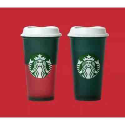 Starbucks 2020 Color Changing Green To Red Reusable Holiday Xmas Hot Grande Cup - Sold on eBay Aug 03, 2021 for $9.00