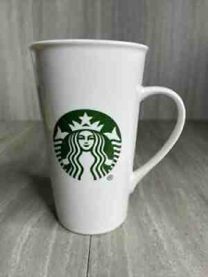 Starbucks Tall Ceramic Coffee Cup Mug 16oz White/Green Siren Mermaid Logo 2015 - Sold on eBay Aug 29, 2021 for $14.24