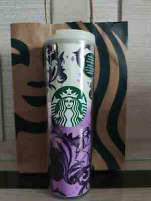 Starbucks Halloween 2021 Purple Cat and Spider Web Glow in The Dark Tumbler - Sold on eBay Sep 16, 2021 for $27.00