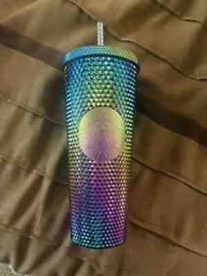 Authentic Starbucks 24oz Diamond Studded Tumbler purple Oil slick cold cup china - Sold on eBay Jul 29, 2021 for $135.00