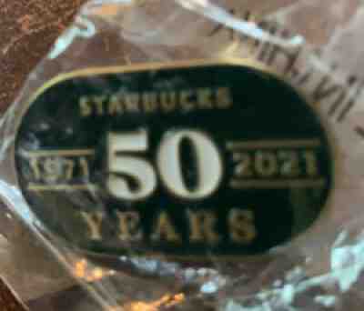Starbucks 50th Anniversary Enamel Pin Rare Exclusive 2021 - Sold on eBay Sep 16, 2021 for $12.00