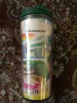 Starbucks Seoul Korea Tumblr 2012 12 oz. Green Screw On Flip Top Lid - Sold on eBay Sep 12, 2021 for $7.00