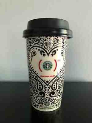 Starbucks 2010 Jonathan Adler Product (Red) Paisley Ceramic Travel Mug w/ Lid - Sold on eBay Jul 05, 2021 for $16.99