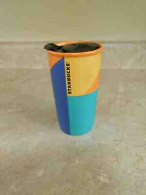 2016 STARBUCKS Multi-Color Block White Dot -Ceramic Cup Travel Mug Tumbler 10 Oz - Sold on eBay Sep 17, 2021 for $7.95