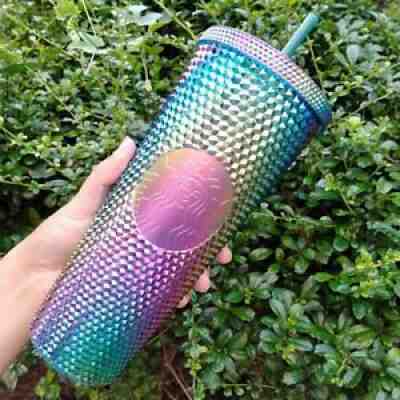 Starbucks Studded Crystal Bling Oil Slick Venti 2021 Rare Limited Thai Cup 24Oz - Sold on eBay Jul 31, 2021 for $102.50