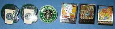 a lot of 6 Starbucks Coffee Employee Apron Pins - Sold on eBay Sep 17, 2021 for $24.95