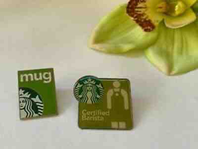 Starbucks LOT OF 2 Employee Pins Mug Award & Certified Barista EUC - Sold on eBay Aug 22, 2021 for $11.99