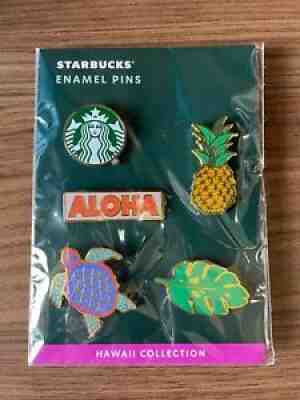 Starbucks Hawaii Collection 5 Enamel Pins New in Plastic - Sold on eBay Jul 30, 2021 for $16.50