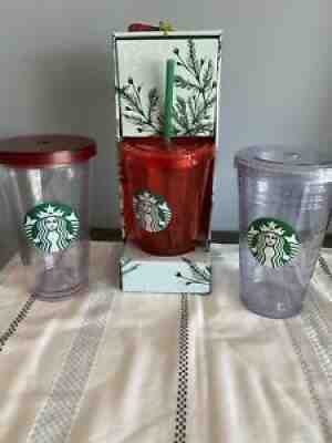 Starbucks 16oz tumbler, lot of 3. All new! 2 w/o straws - Sold on eBay Sep 19, 2021 for $5.99