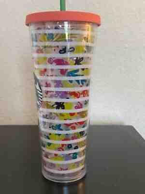Starbucks white strips colorful floral graphics venti 24 oz Rare - Sold on eBay Jul 07, 2021 for $38.00