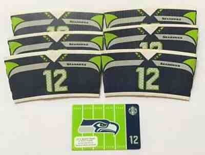 STARBUCKS Lot of 6 SEATTLE SEAHAWKS Cup SLEEVES and GIFT CARD 12th Man - Sold on eBay Jul 27, 2021 for $12.99