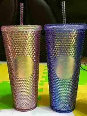 Starbucks Krypton Blue Aurora and Rose Quartz Studded Tumbler Venti Size Taiwan - Sold on eBay Jul 25, 2021 for $315.00