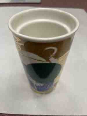 Starbucks 2014 Gold Floral Scarab Beetle Ceramic Tall Tumbler 12oz Mug - Sold on eBay Aug 17, 2021 for $15.99