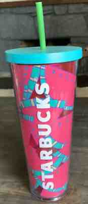 STARBUCKS 2014 Watermelon Tumbler BPA FREE Screw Top TRAVEL 24oz - Sold on eBay Sep 17, 2021 for $79.00