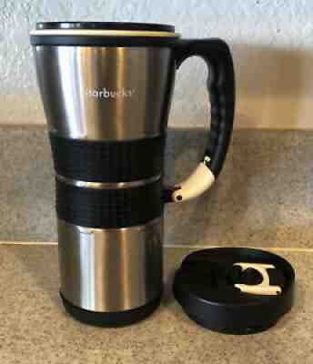 Starbucks Travel Tumbler Stainless Steel With Clip On Carabiner Handle 2005 - Sold on eBay Jun 24, 2021 for $28.99