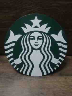 Starbucks Advertisement Sign With Mermaid Logo Metal Green 10" - Sold on eBay Aug 30, 2021 for $65.00