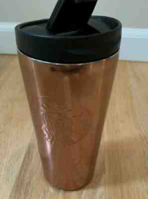 Starbucks Thermal Tumbler Travel Mug Gold Lid Stainless Steel 16 oz. Coffee Cup - Sold on eBay Jun 27, 2021 for $12.99