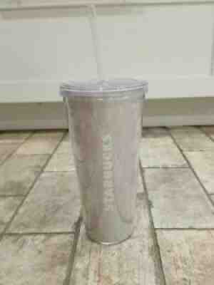 2018 Starbucks Iced Coffee Silver Glitter Tumbler 20 fl oz., UNUSED - Sold on eBay Aug 28, 2021 for $10.50