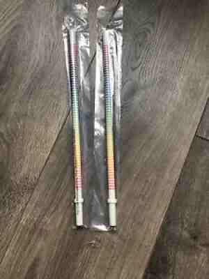 New Starbucks Rainbow Stripe Cold Cup Straw Set of 2 Summer 2019 Sealed Reusable - Sold on eBay Aug 10, 2021 for $12.99
