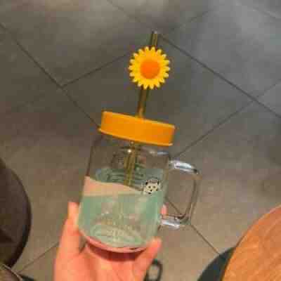 Starbucks 2021 Cup Mason Yellow Chrysanthemum Ceramic Straw Water Cup Hot New - Sold on eBay Aug 30, 2021 for $35.14