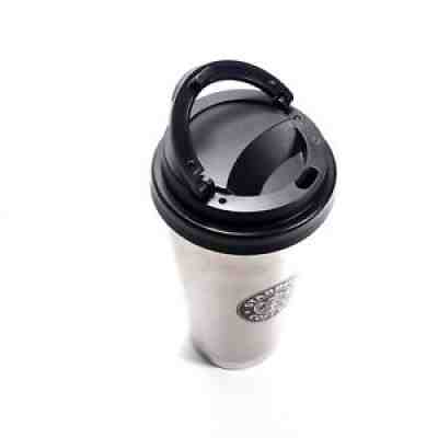 Starbucks 2010 Stainless Steel Tumbler With Built-In Stopper & snug fit 16 oz. - Sold on eBay Aug 10, 2021 for $24.98