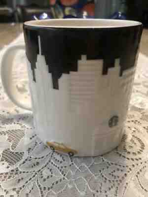 Starbucks 2012 New York City skyline mug with yellow taxi. 16 oz. Black/white - Sold on eBay Sep 19, 2021 for $16.50
