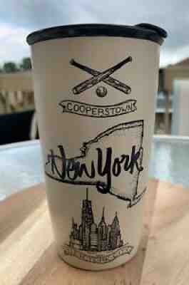 Starbucks New York Baseball Ceramic Double wall Tumbler Travel Mug Cooperstown - Sold on eBay Jul 04, 2021 for $31.00