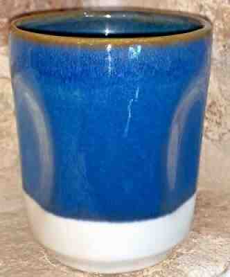Starbucks Cup 2008 Blue White Pinch Indented Ceramic Bathroom Kitchen No Handle - Sold on eBay Sep 02, 2021 for $29.00