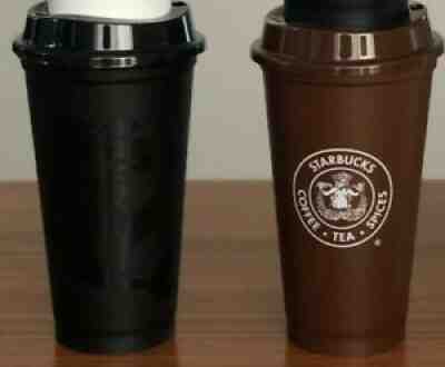 2 Original First Starbucks Pike Place Reusable Hot Cup 16oz Mermaid Black BrownÂ  - Sold on eBay Jun 28, 2021 for $30.00
