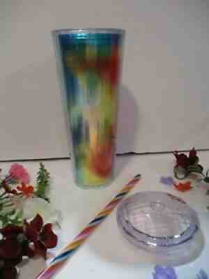 Starbucks 2021 Rainbow Tumbler Dome lid rainbow straw 24 oz NWT free shipping - Sold on eBay Jul 10, 2021 for $29.50