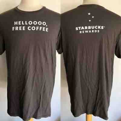 STARBUCKS Official "Hello, Free Coffee" Rewards Men's Employee T-Shirt Sz Large - Sold on eBay Sep 01, 2021 for $16.99
