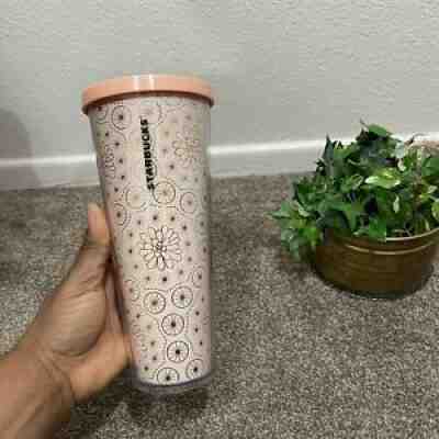 Starbucks Pink Peach Flower Tumbler 9â? Cactus Succulent Floral RoseGold No Straw - Sold on eBay Jun 21, 2021 for $40.00
