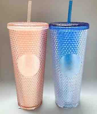 Starbucks Korea Pale Rose Gold and Gradient Blue Studded Set - Sold on eBay Aug 16, 2021 for $219.90