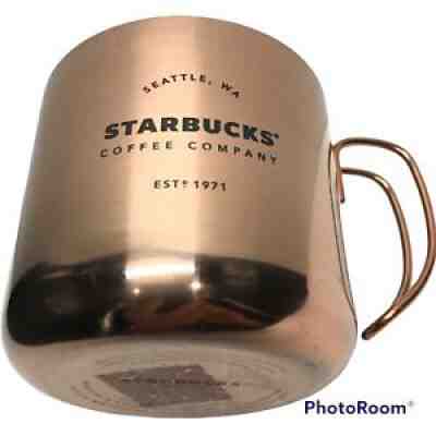 Starbucks Est 1971 Stainless Steel Copper Camping Coffee Mug Cup 2016 12 oz. - Sold on eBay Sep 17, 2021 for $14.36