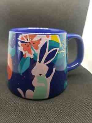 STARBUCKS Spring 2021 Easter Bunny Blue Ceramic Fat-Bottom Hot Coffee Mug 14 oz - Sold on eBay Jul 24, 2021 for $10.00