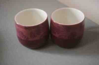 Starbucks Coffee 2011 Hand Paint, Hibiscus Mauve Cranberry 10 oz mugs set of 2 - Sold on eBay Aug 29, 2021 for $6.99