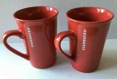 Starbucks Set of 2 Glossy Red 11oz. Coffee Mugs with White Starbucks Logo - Sold on eBay Aug 28, 2021 for $9.99