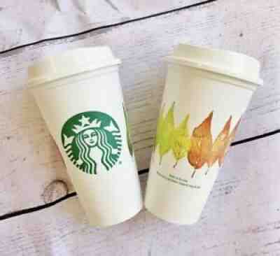 Starbucks Reusable Plastic Travel Tumbler Mug 16 oz Grande Fall Leaves New Rare - Sold on eBay Sep 20, 2021 for $5.50